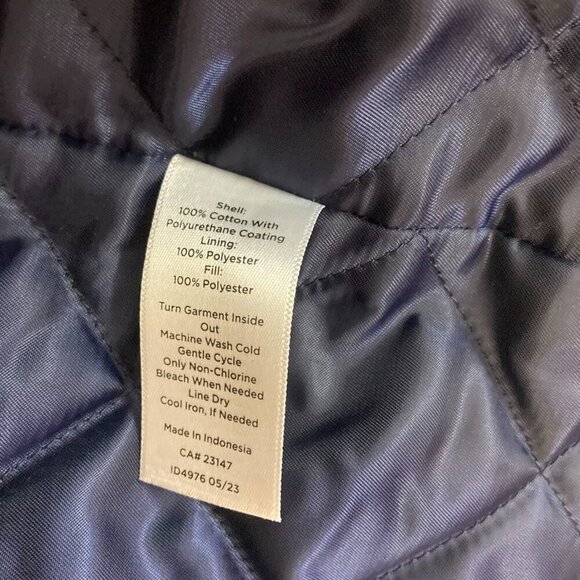 Talbots Corduroy Trim Coated Chore Jacket Coat Womens Medium M Water Repellent - Picture 12 of 12